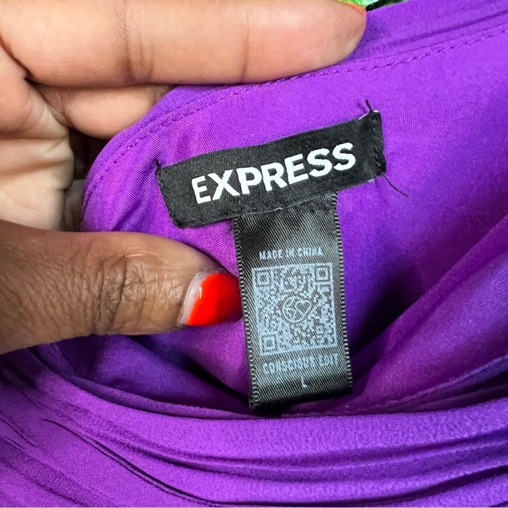 EXPRESS | Ruched One-Shoulder Dress - Picture 5 of 6